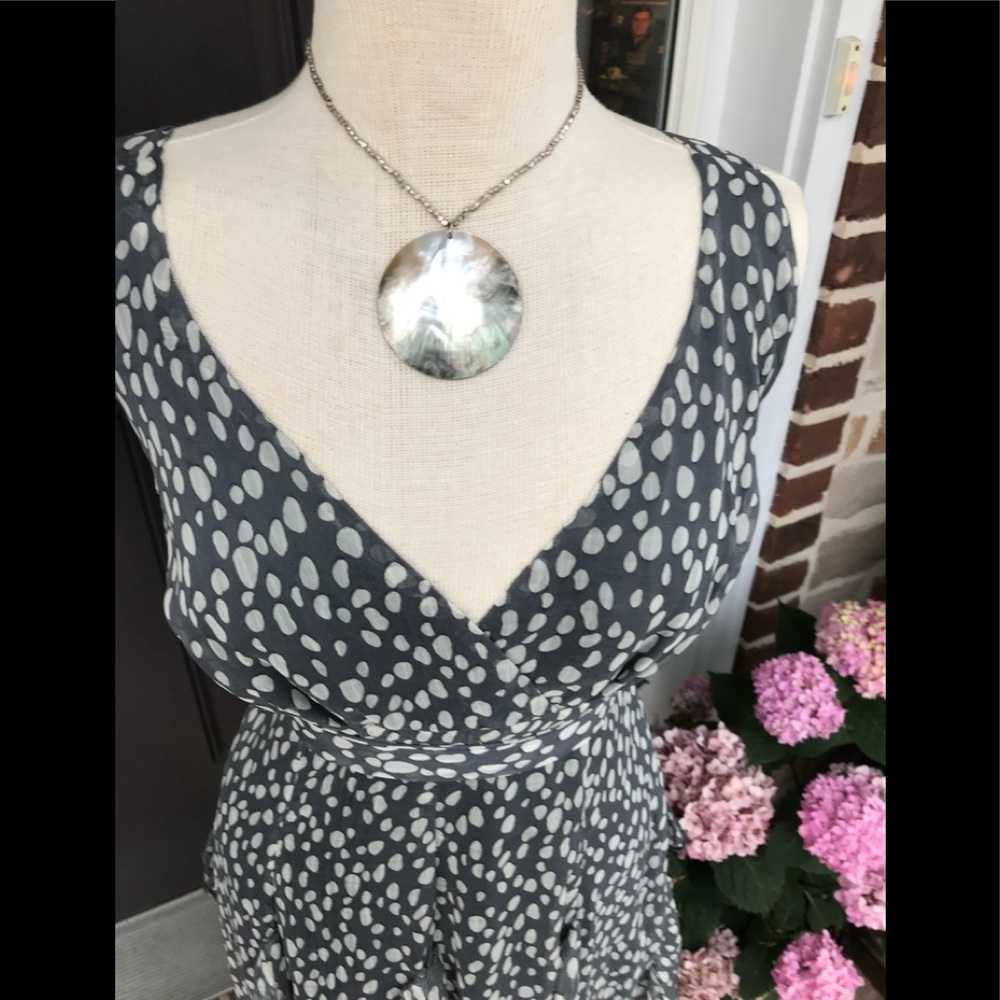 Sassy Polka Dot Ruffled Dress XS sheer with lining - Picture 3 of 8